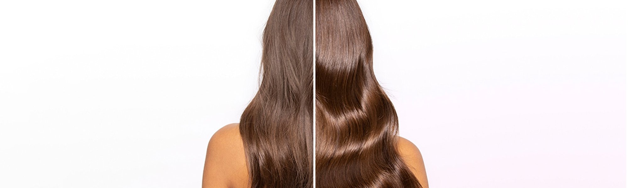 Haarpflege bei langem gelocktem Haar - vorher / nachher Vergleich