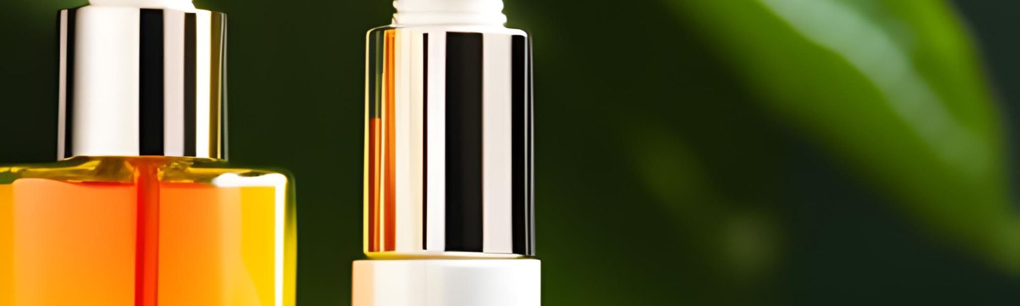 Zwei Glasfläschchen mit Pipetten