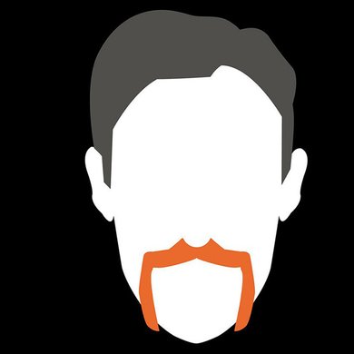 Illustration eines Fu-Manchu-Barts