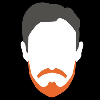Illustration eines Hipster-Barts