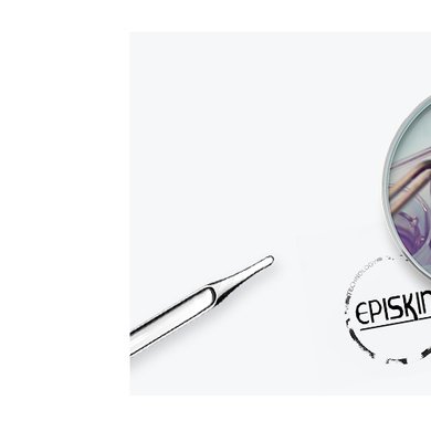 Collage mit zwei kreisförmigen Bildausschnitten mit Bildern aus der Arbeit im Labor