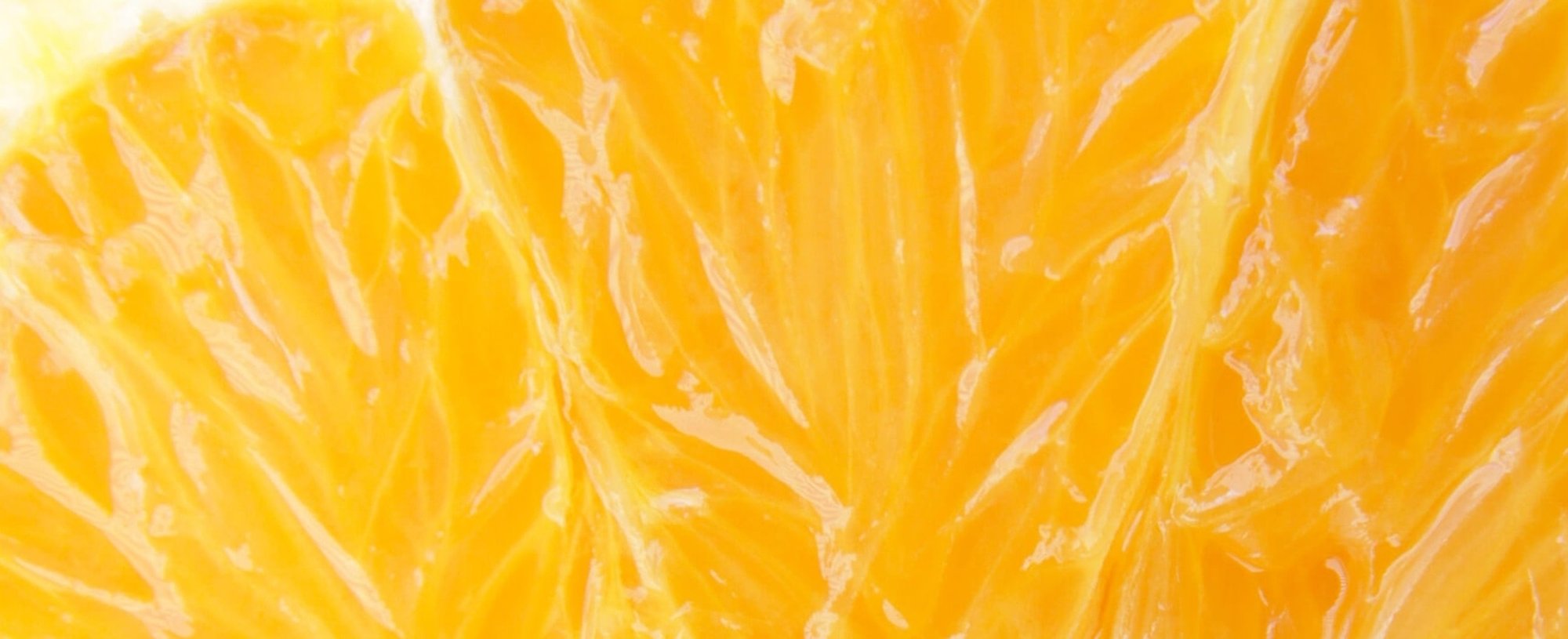 Nahaufnahme des Inneren einer Orange