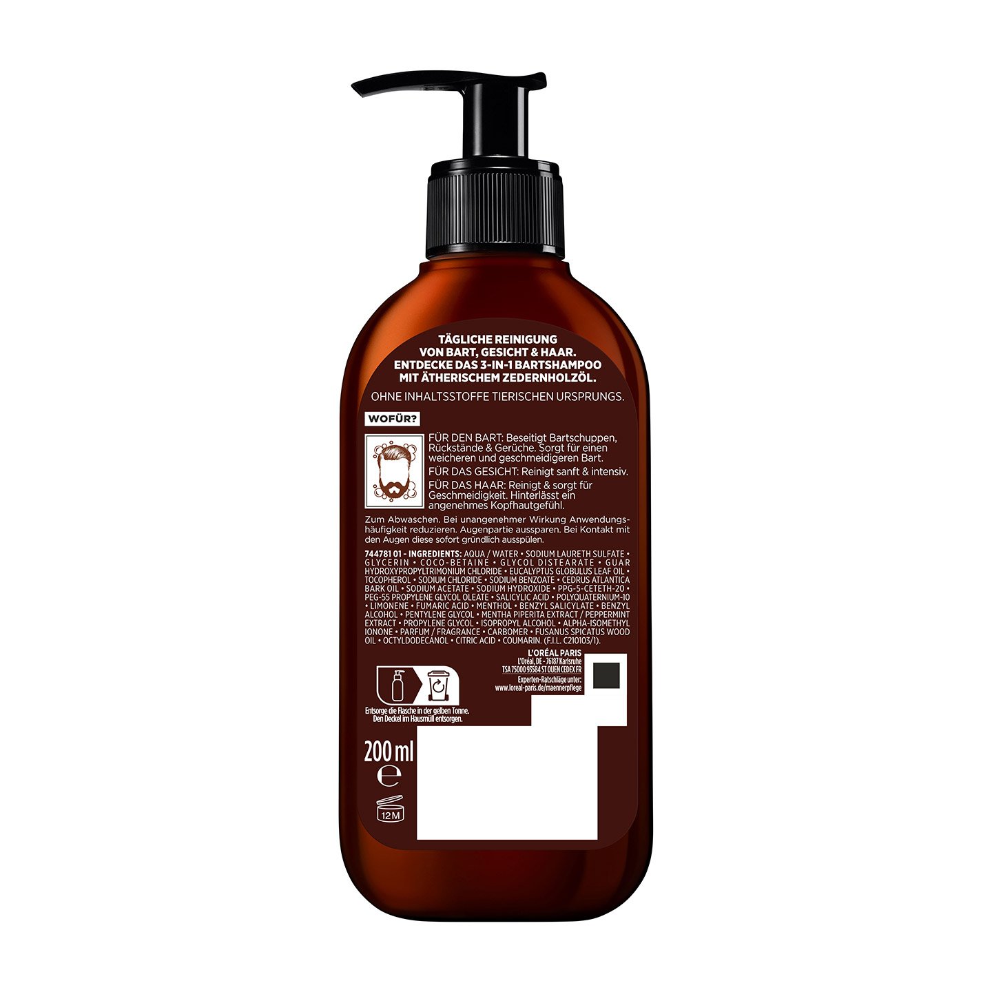 Barber Club Bart & Gesichtshampoo Rückseite