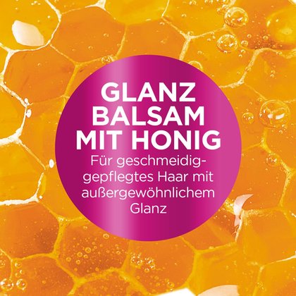 Honigwaben mit Schrift Casting Creme Gloss Glanz Balsam mit Honig