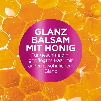 Honigwaben mit Schrift Casting Creme Gloss Glanz Balsam mit Honig