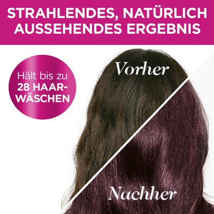 Bild von Haaren vor und nach der Anwendung des Casting Creme Gloss