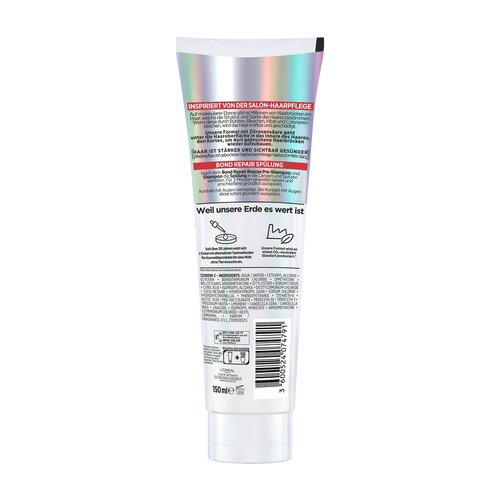 Elvital Bond Repair Spuelung Verpackung hinten