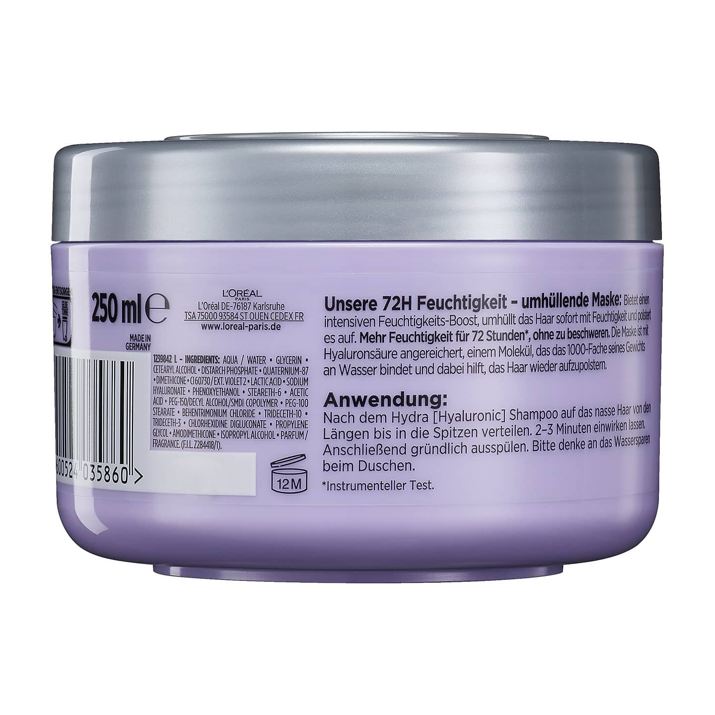 Hydra [Hyaluronic] Feuchtigkeit-Umhüllende Maske - Produkt Rückansicht