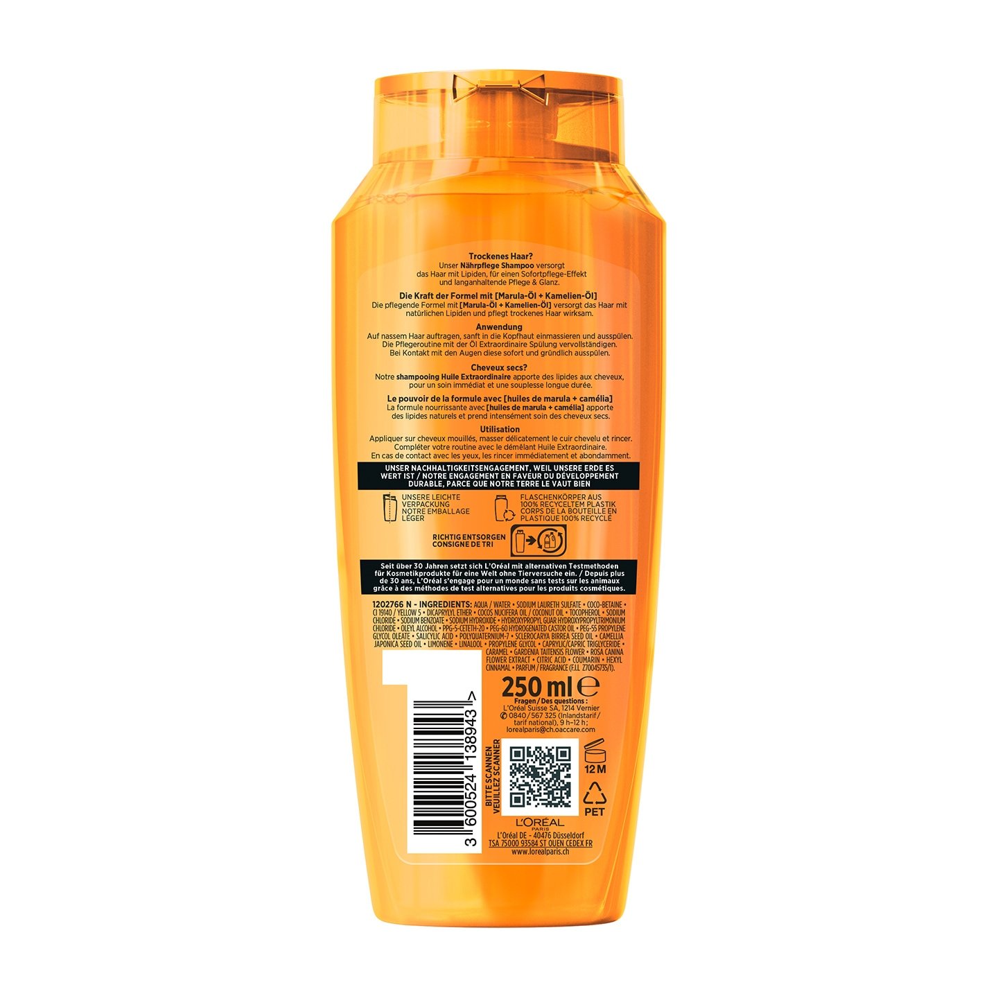 Produktabbildung L'Oréal Elseve Oel Extraordinaire Shampoo