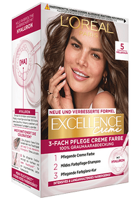 Braune Haare Hellbraun 5 Excellence Creme Produktabbildung vorne
