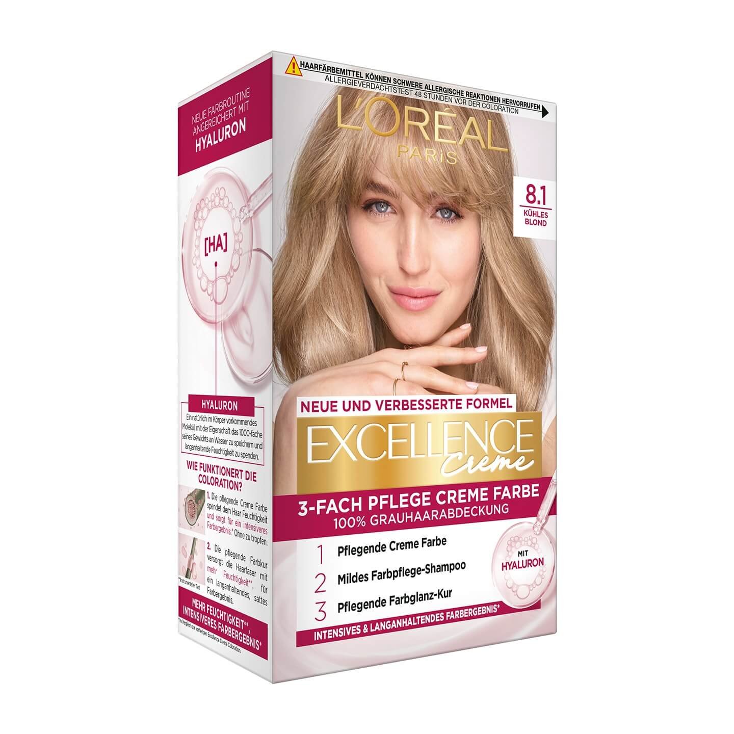 Excellence Crème 8.1 Kühles Blond Produktbild