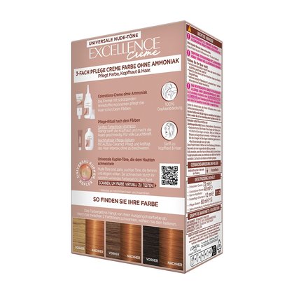 Excellence Universale Nude-Töne 7UC Kupfer - Verpackung Ansicht schräg von hinten