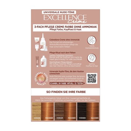 Excellence Universale Nude-Töne 7UC Kupfer - Verpackung Rückansicht
