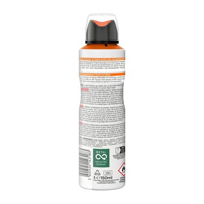 Hydra Energy Extreme Sport Anti-Transpirant Deo Spray - Produkt Rückansicht
