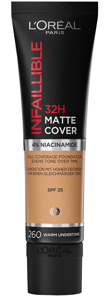 Infaillible 32h Matte Cover Foundation 260 Warm Undertone - Produktabbildung