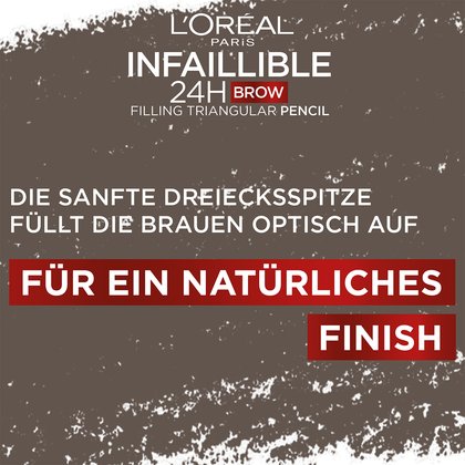Infaillible Brows Augenbrauenstift 24h Filling Triangular Pencil 5.23 Auburn - Produktvorteile