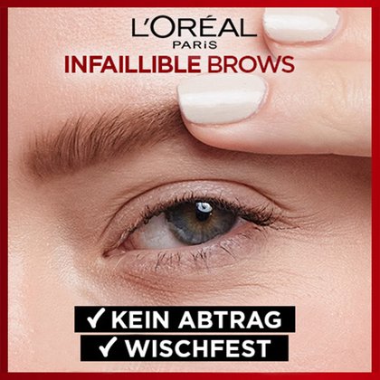 Infaillible Brows - Produktvorteil - kein Abtrag, wischfest