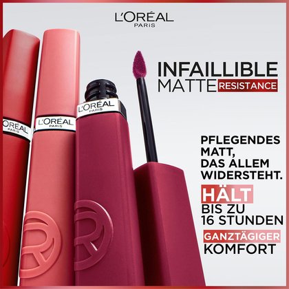 Infaillible Matte Resistance - Produktvorteile bis zu 16 Stunden Halt & ganztägiger Komfort