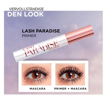 Lash Paradise Black - Produktabbildung & Anwendungsbeispiel vorher / nachher Vergleich