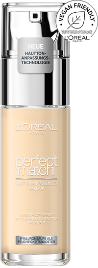 Perfect Match Make-up 0.5.N Porcelain - Packshot mit Vegan Siegel