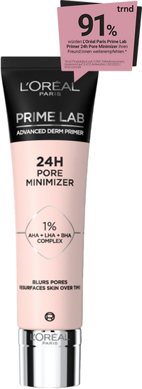 Prime Lab 24h Pore Minimizer Primer Produktbild mit 91% Störer