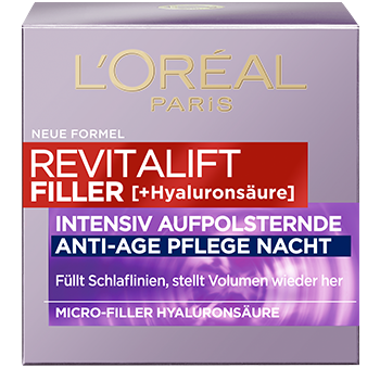 Revitalift Filler [+Hyaluronsäure] Anti-Age Pflege Nacht Produktfront