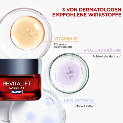 Laser X3 Dreifach-Power Anti-Age Nachtpflege Inhaltsstoffe
