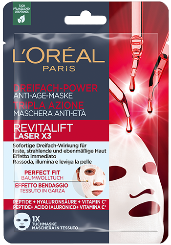 Laser X3 Dreifach-Power Anti-Age-Maske Verpackung Vorne