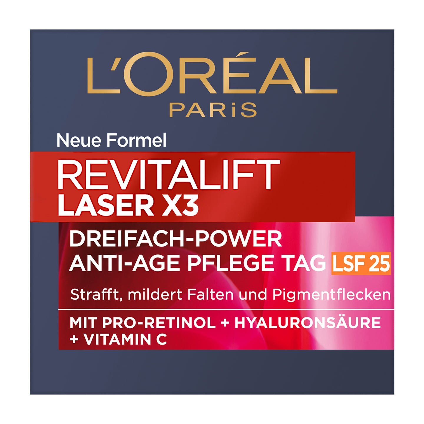 Laser X3 Dreifach-Power Anti-Age Tagespflege LSF25 Produktverpackung