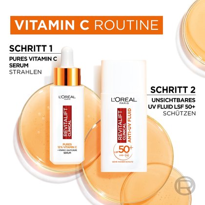 Vitamin C Routine in zwei Schritten mit REVITALIFT CLINICAL 12% PUREM VITAMIN C SERUM & FLUID