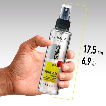 Studio Line Spurenlos FX Liquid Gel - Packshot mit Abmessungen